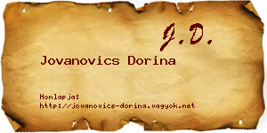 Jovanovics Dorina névjegykártya