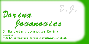 dorina jovanovics business card